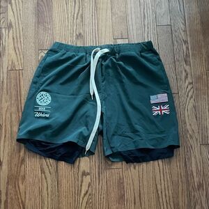 Darc Sport Green Athletic Shorts Black Lining Men’s Sz Large